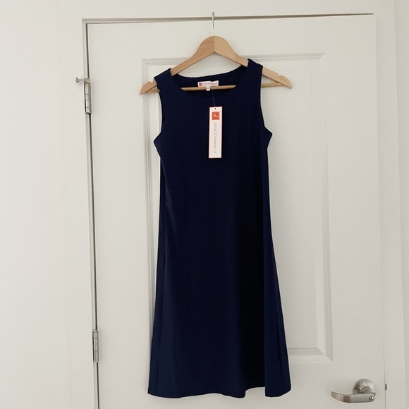 NWT Jude Connally Beth Jude Cloth Dress Long Navy - Picture 6 of 10